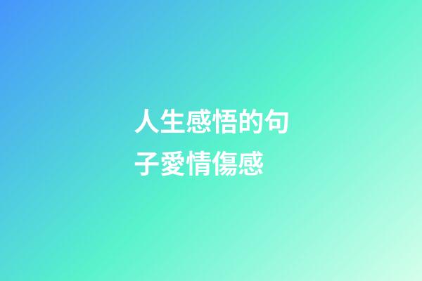 人生感悟的句子愛情傷感
