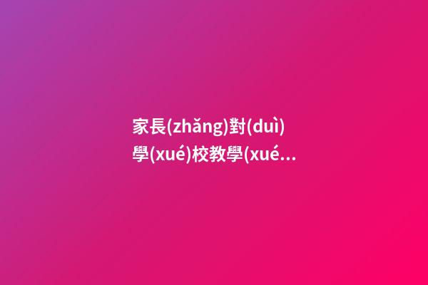 家長(zhǎng)對(duì)學(xué)校教學(xué)感言