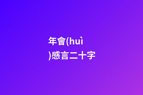 年會(huì)感言二十字