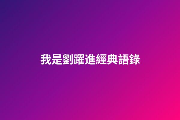 我是劉躍進經典語錄