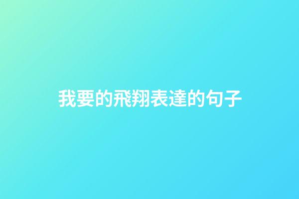 我要的飛翔表達的句子