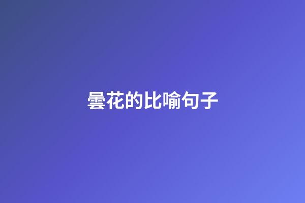 曇花的比喻句子