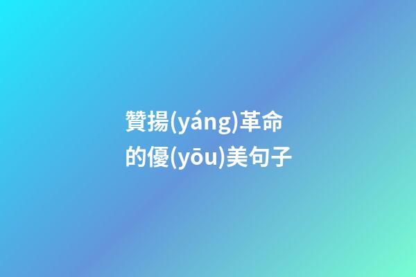 贊揚(yáng)革命的優(yōu)美句子