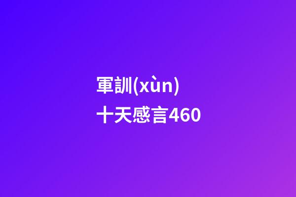 軍訓(xùn)十天感言460