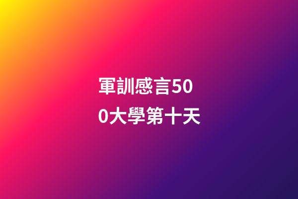 軍訓感言500大學第十天