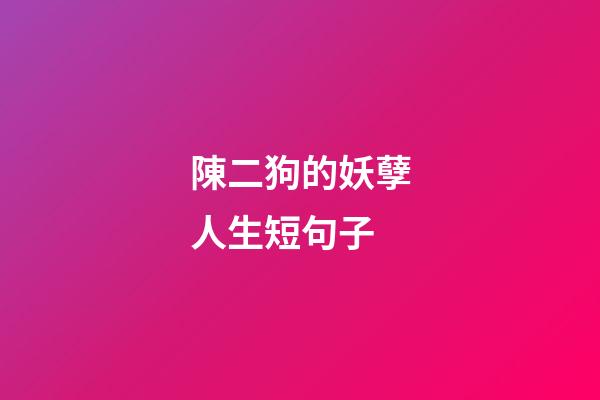 陳二狗的妖孽人生短句子