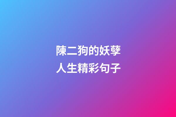 陳二狗的妖孽人生精彩句子